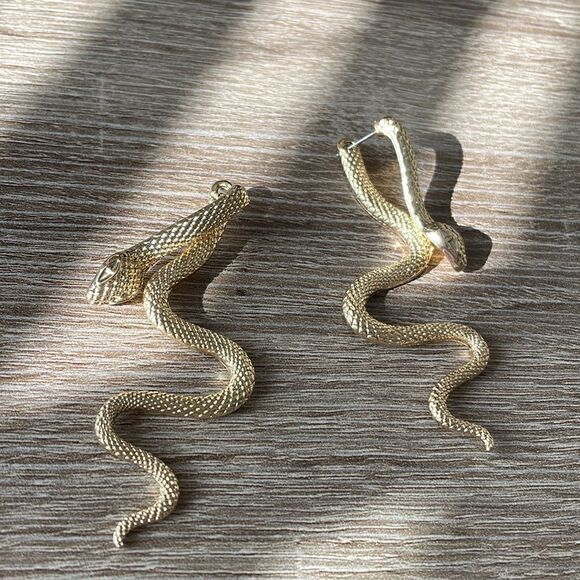 Snake drop earrings N76 - Picture 3 of 4
